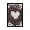 AFFICHE COEUR DE GRAIN DE CAFÉ - AVEC UN MOTIF DE CUISINE - AFFICHES