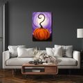 QUADRO SU TELA – ZUCCA MAGICA NELLA NOTTE - QUADRI HALLOWEEN E HORROR - STAMPE E QUADRI