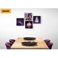 CANVAS PRINT SET FENG SHUI IN PURPLE VERSION - SET OF PICTURES - PICTURES