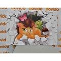 CANVAS PRINT CUTE LION CUB - CHILDRENS PICTURES - PICTURES