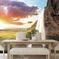 SELF ADHESIVE WALL MURAL MAJESTIC WATERFALL IN ICELAND - SELF-ADHESIVE WALLPAPERS - WALLPAPERS
