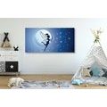 CANVAS PRINT FAIRY IN THE FULL MOON - CHILDRENS PICTURES - PICTURES