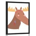 POSTER CUTE REINDEER WITH INDIAN FEATHERS - ANIMALS - POSTERS