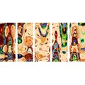 5-PIECE CANVAS PRINT MOTHER IN AN ABSTRACT DESIGN - ABSTRACT PICTURES - PICTURES