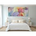 5-PIECE CANVAS PRINT VEINS ON COLORFUL LEAVES - STILL LIFE PICTURES{% if product.category.pathNames[0] != product.category.name %} - PICTURES{% endif %}