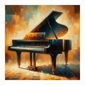 OBRAZ KONCERTNÍ KLAVÍR V TEPLE - OBRAZY IMITACE OLEJOMALBY - OBRAZY