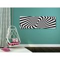 CANVAS PRINT BLACK AND WHITE ILLUSION - BLACK AND WHITE PICTURES - PICTURES