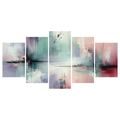 5-DÍLNÝ OBRAZ ABSTRAKTNÍ HARMONIÍ BAREV - ABSTRAKTNÍ OBRAZY - OBRAZY