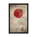 POSTER ROTER MOND IM JAPANDI-STIL - JAPANDI - POSTER