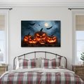 WANDBILD HALLOWEEN-KÜRBISSE UNTER FLEDERMÄUSEN - HALLOWEEN- UND HORROR-BILDER - BILDER