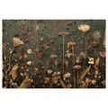 WANDBILD BLÜHENDER GARTEN AUF LEINWAND - BILDER BLUMEN - BILDER