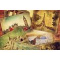 CANVAS PRINT POSTCARDS OF WORLD METROPOLISES - PICTURES OF CITIES - PICTURES