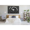 CANVAS PRINT HARMONIOUS YIN AND YANG - BLACK AND WHITE PICTURES - PICTURES