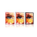 POSTER BLUE EYES WITH ABSTRACT ELEMENTS - PEOPLE - POSTERS