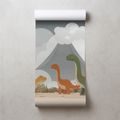 TAPETA BAREVNÍ DINOSAUŘI V KRAJINĚ - DĚTSKÉ TAPETY - TAPETY