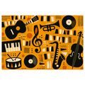 WANDBILD MUSIKALISCHE HARMONIE IN ABSTRAKTION - MUSIKBILDER - BILDER
