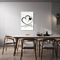 WANDBILD MINIMALISTISCHE SCHWARZE HERZEN - BILDER MIT LIEBESMOTIVEN - BILDER