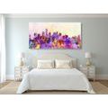 CANVAS PRINT NEW YORK CITY IN WATERCOLOR DESIGN - PICTURES OF CITIES - PICTURES