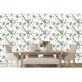 SELF ADHESIVE WALLPAPER BEAUTIFUL LEAVES ON A WHITE BACKGROUND - SELF-ADHESIVE WALLPAPERS - WALLPAPERS