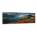 WANDBILD LANDSCHAFT MIT NEBLIGEM TAL - WANDBILDER FELDER UND WIESEN - BILDER