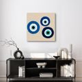 TABLEAU SUR TOILE – TROIS YEUX BLEUS D’HARMONIE - TABLEAUX PAR THÈME - TABLEAUX