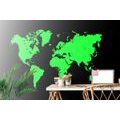 SELF ADHESIVE WALLPAPER GREEN MAP ON A BLACK BACKGROUND - SELF-ADHESIVE WALLPAPERS - WALLPAPERS