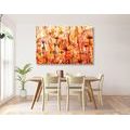 CANVAS PRINT DANDELION IN SHADES OF ORANGE - ABSTRACT PICTURES - PICTURES