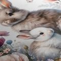 WANDBILD SÜSSE HÄSCHEN ZWISCHEN BLUMEN - 🔥 TOTALAUSVERKAUF