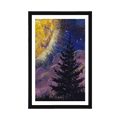 POSTER WITH MOUNT POWER OF THE MOON IN THE NIGHT SKY - UNIVERSE AND STARS - POSTERS