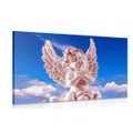 CANVAS PRINT PINK CARING ANGEL IN THE SKY - PICTURES OF ANGELS - PICTURES