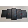 5-PIECE CANVAS PRINT LUXURIOUS MANDALA - PICTURES FENG SHUI - PICTURES