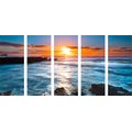 5-PIECE CANVAS PRINT ROMANTIC SUNSET - PICTURES OF NATURE AND LANDSCAPE - PICTURES