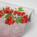 WALLPAPER CHERRIES ON AN INTERESTING TEXTURE - WALLPAPERS FOOD AND DRINKS - WALLPAPERS