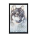 POSTER WOLF IN VERSCHNEITER LANDSCHAFT - TIERE - POSTER