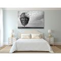 CANVAS PRINT ABSTRACT FACE IN THE FORM OF A TREE - BLACK AND WHITE PICTURES - PICTURES