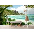 SELF ADHESIVE WALL MURAL BEAUTIFUL BEACH ON THE ISLAND OF LA DIGUE - SELF-ADHESIVE WALLPAPERS - WALLPAPERS