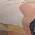WANDBILD MODERNE KOMPOSITION AUS BLÄTTERN UND KURVEN - WANDBILDER ABSTRAKTE FORMEN - BILDER