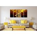 5-PIECE CANVAS PRINT GOLDEN BUDDHA - PICTURES FENG SHUI{% if product.category.pathNames[0] != product.category.name %} - PICTURES{% endif %}