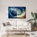 OBRAZ MYSTICKÝ STROM ŽIVOTA V MODRÝCH VLNÁCH - OBRAZY STROMY ŽIVOTA - OBRAZY