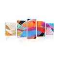 5-PIECE CANVAS PRINT COLORFUL ABSTRACTION - ABSTRACT PICTURES{% if product.category.pathNames[0] != product.category.name %} - PICTURES{% endif %}
