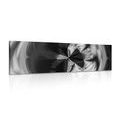 CANVAS PRINT ARTISTIC ABSTRACTION IN BLACK AND WHITE - BLACK AND WHITE PICTURES{% if product.category.pathNames[0] != product.category.name %} - PICTURES{% endif %}