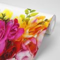 WALL MURAL BOUQUET OF FREESIAS - WALLPAPERS FLOWERS - WALLPAPERS