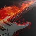 TABLOU CHITARĂ ELECTRICĂ ȘI FOC - TABLOURI MUZICALE - TABLOURI
