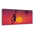 OBRAZ BASKETBALISTA V ZÁPADU SLUNCE - OBRAZY LIDÍ - OBRAZY