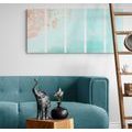 5-PIECE CANVAS PRINT WOMAN ON THE HIGH SEAS - ABSTRACT PICTURES - PICTURES