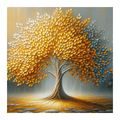 WANDBILD GOLDENER BAUM DES LEBENS IM HERBST - BILDER BÄUME DES LEBENS - BILDER