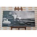 CANVAS PRINT FENG SHUI STILL LIFE IN BLACK AND WHITE - BLACK AND WHITE PICTURES - PICTURES