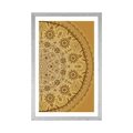 POSTER WITH MOUNT ORNAMENTAL MANDALA WITH A LACE - FENG SHUI - POSTERS