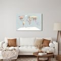 WANDBILD BUNTE WELTKARTE - WELTKARTEN ALS BILDER - BILDER