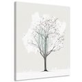 CANVAS PRINT MINIMALISTIC TREE IN WINTER - PICTURES OF TREES AND LEAVES - PICTURES